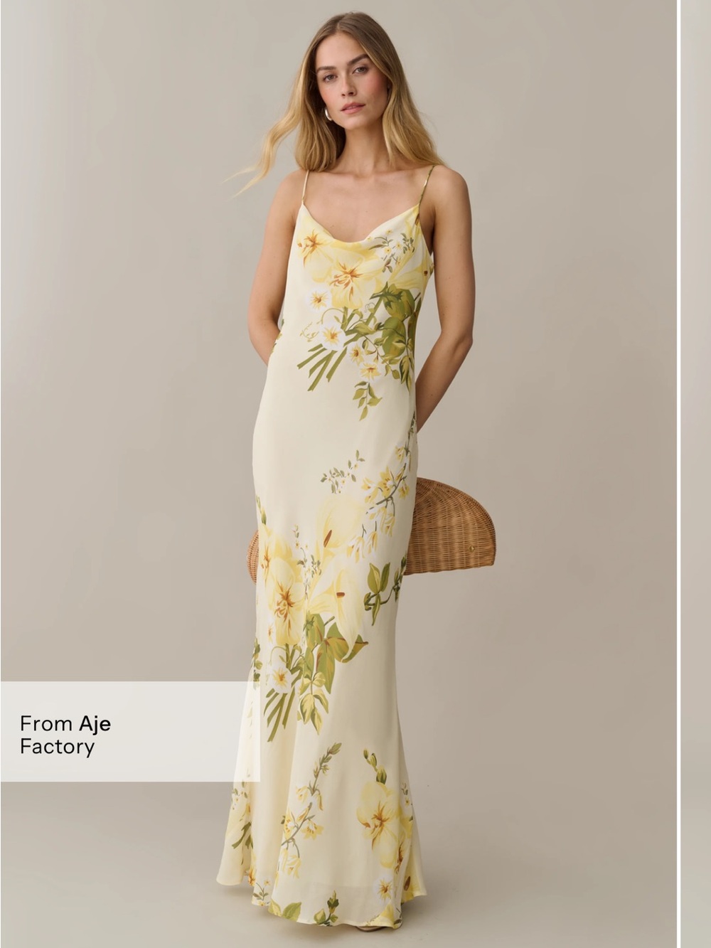 o.p.t Euridice Maxi Dress in Sunpetal Garden NEW Size 4 Butter Yellow Floral